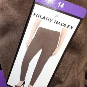 Brown Faux Suede Stretch Leggings w/ High Waist - NWT - Size 14